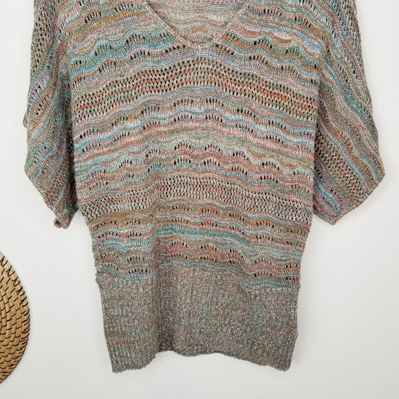 August Silk Batwing Multi Color Knit Sweater - Picture 3 of 10